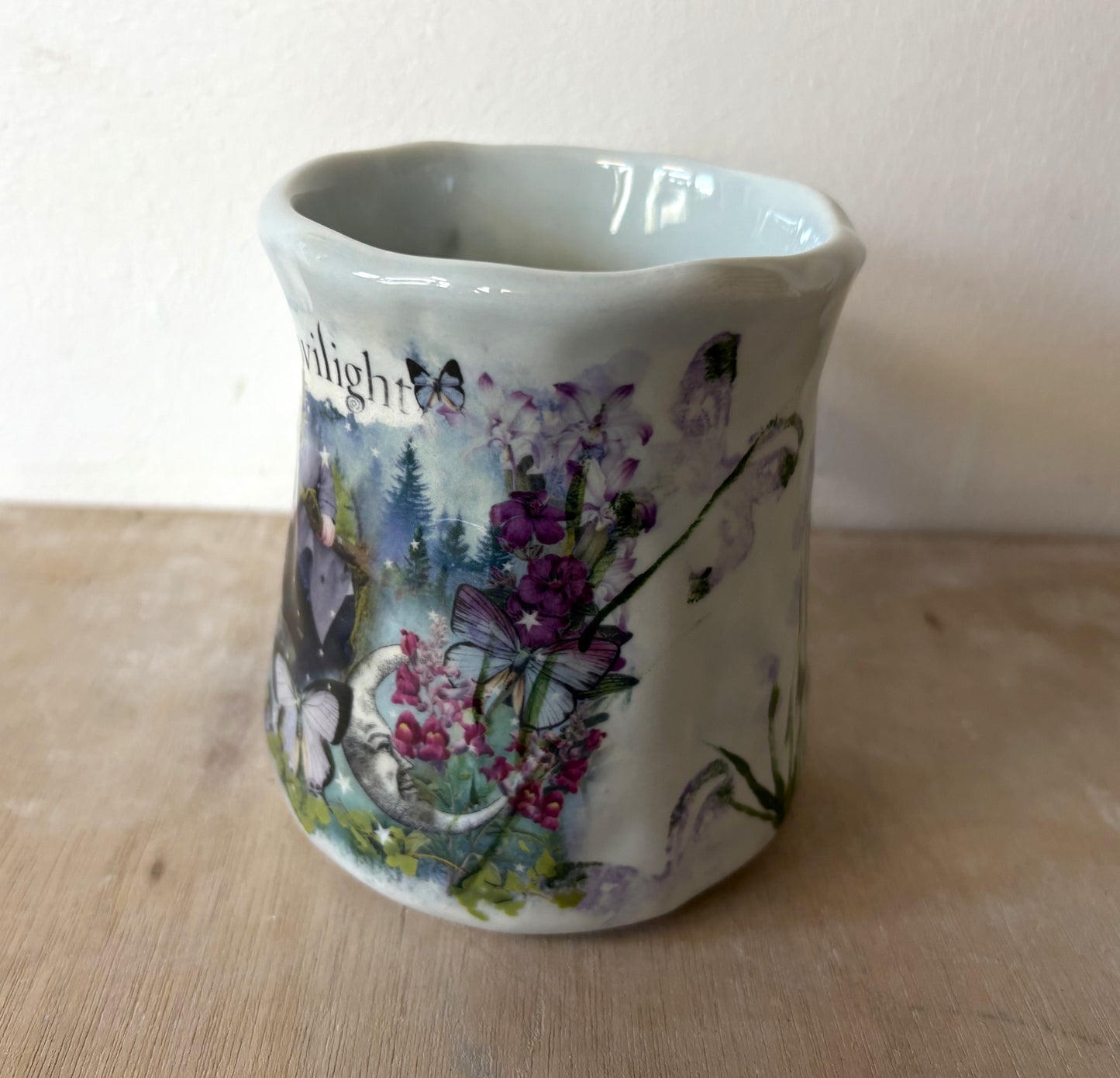 Millie's Pottery Twilight Large Tulip Shape Meadow Flower Mug