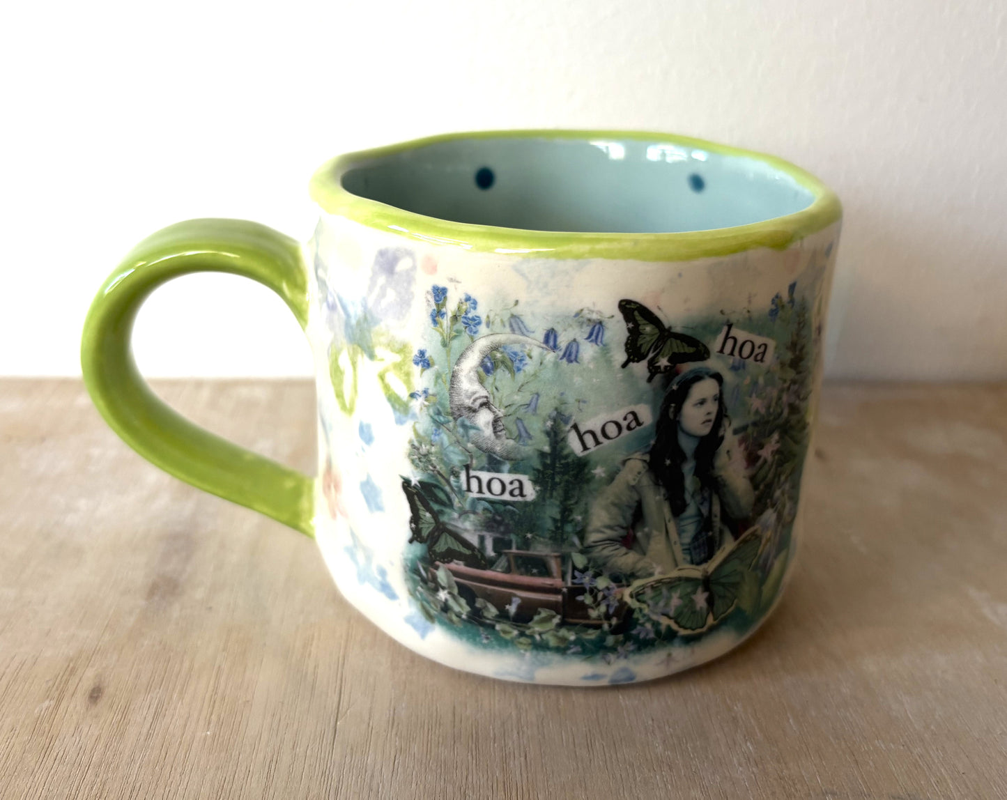 Millie's Pottery Twilight 'Hoa Hoa Hoa' Hand Made Mug