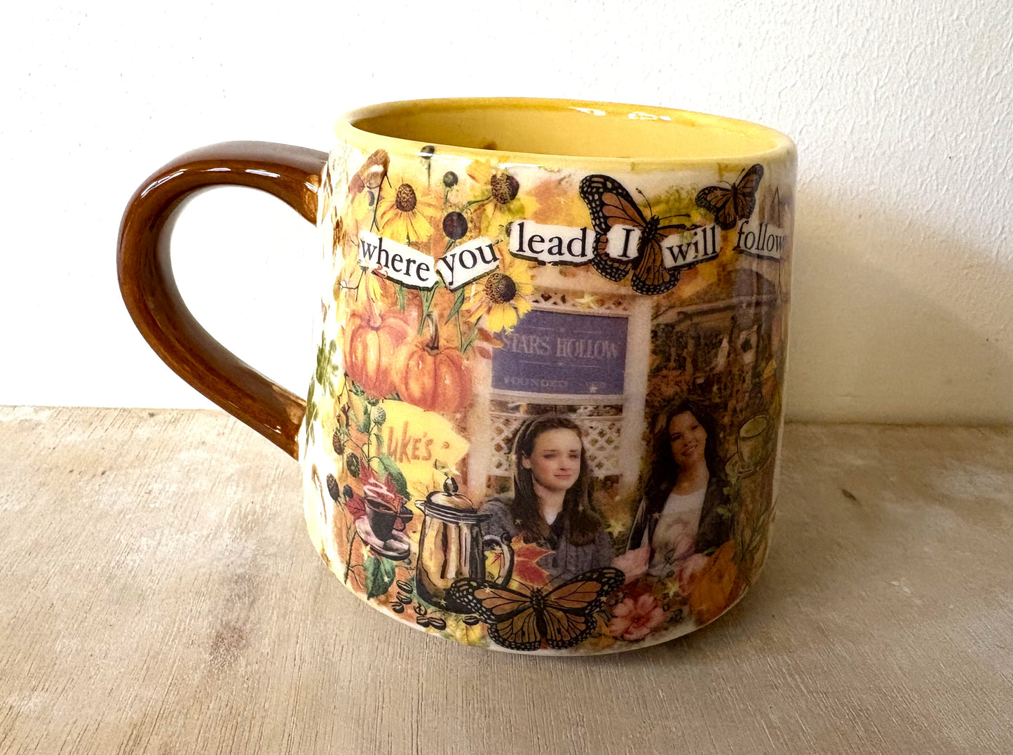 Millie's Pottery Gilmore Girls 'Where you lead I will follow' Large Mug