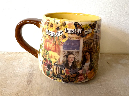 Millie's Pottery Gilmore Girls 'Where you lead I will follow' Large Mug