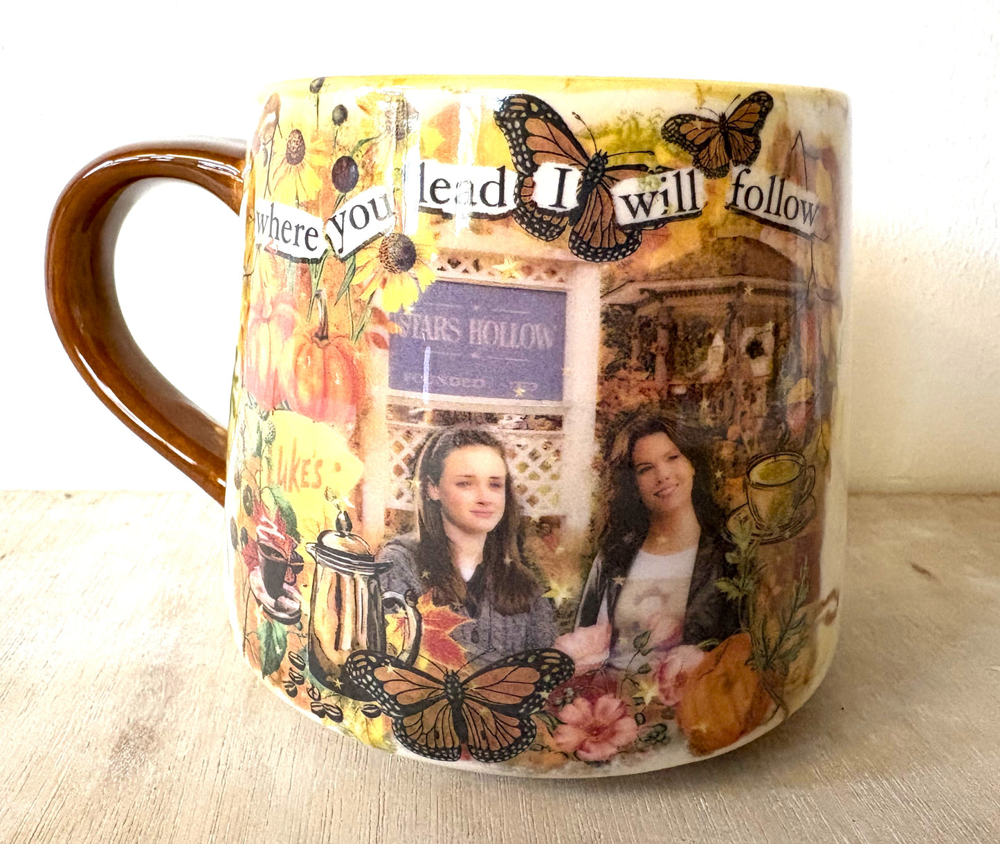 Millie's Pottery Gilmore Girls 'Where you lead I will follow' Large Mug