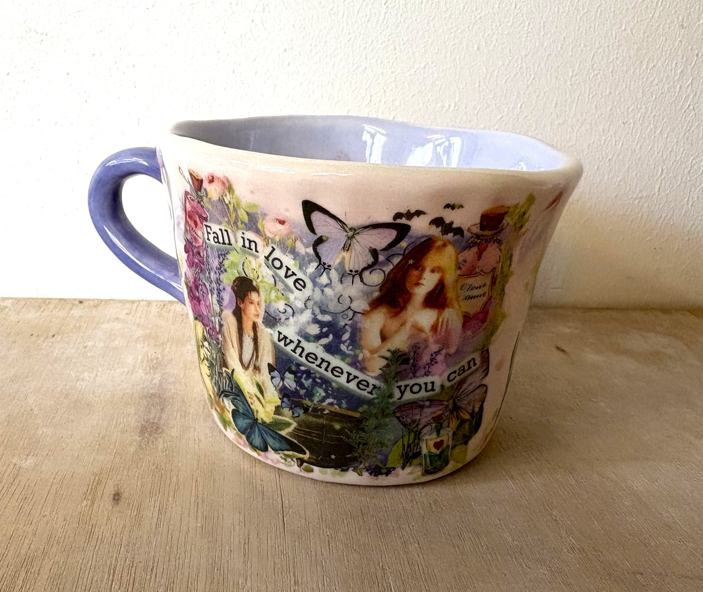 Millie's Pottery Practical Magic 'Fall in Love whenever you can' Large Mug