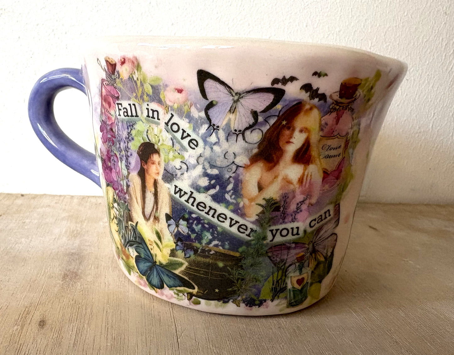 Millie's Pottery Practical Magic 'Fall in Love whenever you can' Large Mug